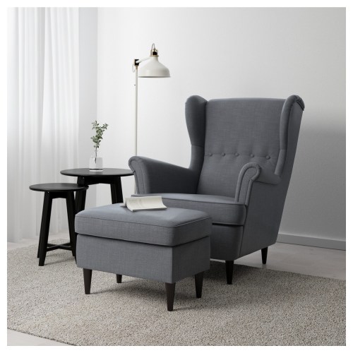 IKEA STRANDMON Footstool Dark Grey Livingroom Urban Sales